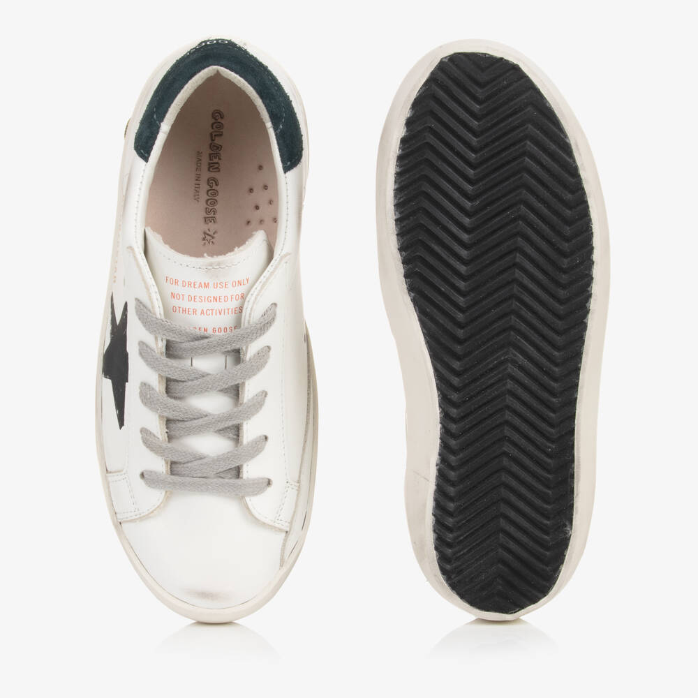 Golden Goose-Роскошные белые кожаные кроссовки для мальчиков | Childrensalon Outlet