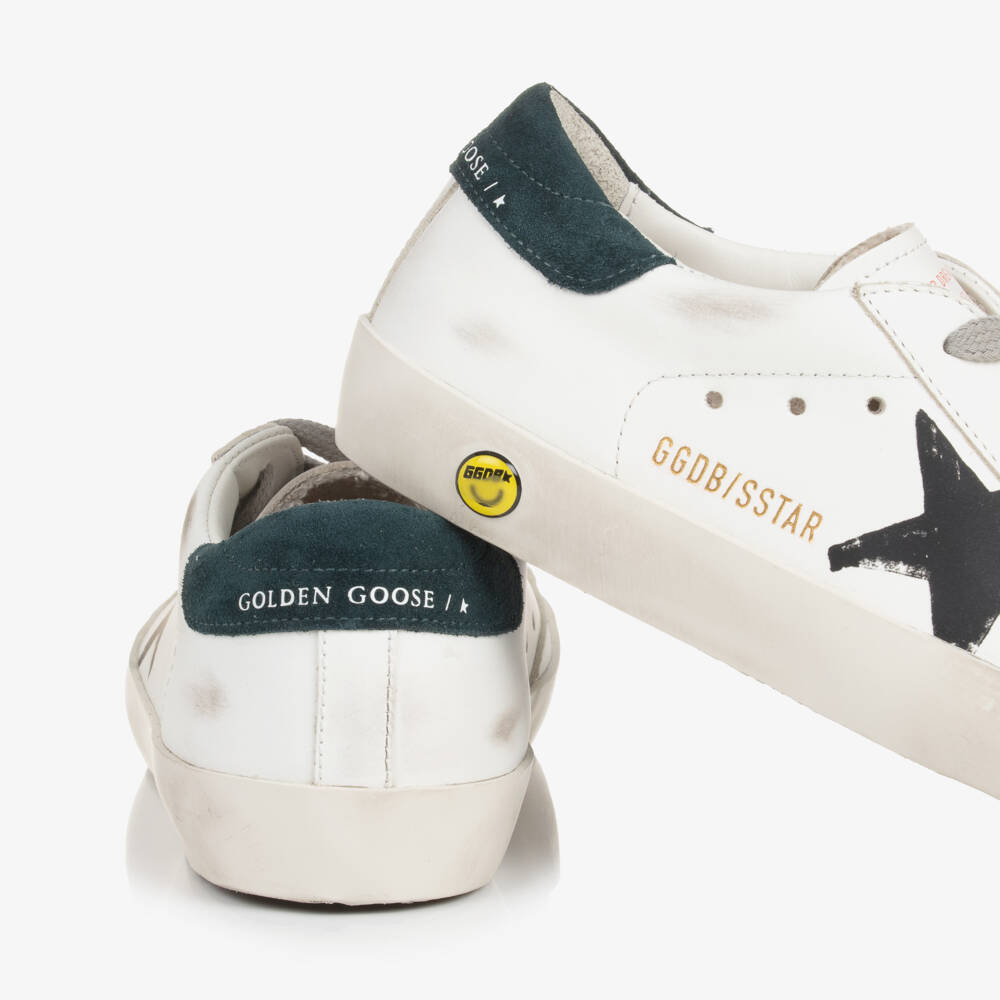 Golden Goose-Роскошные белые кожаные кроссовки для мальчиков | Childrensalon Outlet