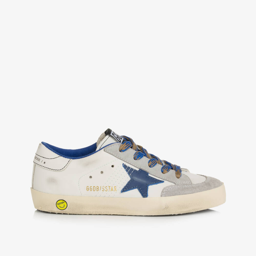 Golden Goose-Boys White Leather Super-Star Trainers | Childrensalon Outlet