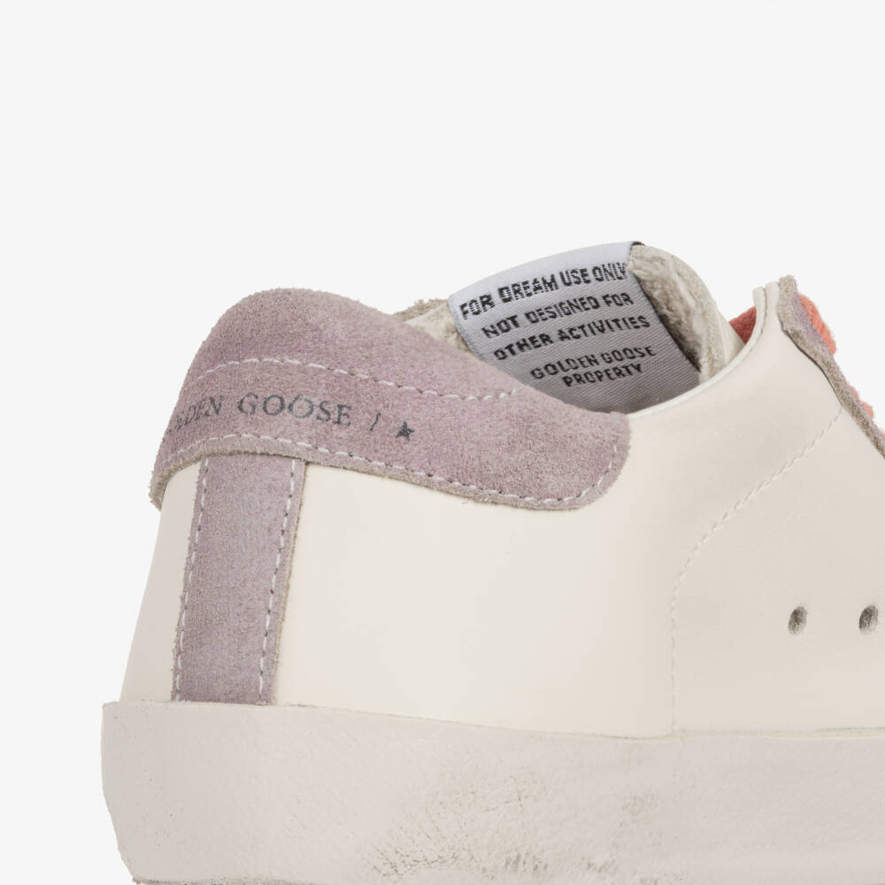 Golden Goose-Girls White Leather Super-Star Penstar Trainers | Childrensalon Outlet