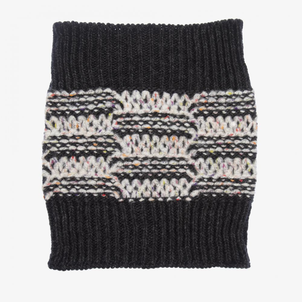 Gorros Navarro-Girls Grey Knitted Hat Set  | Childrensalon Outlet