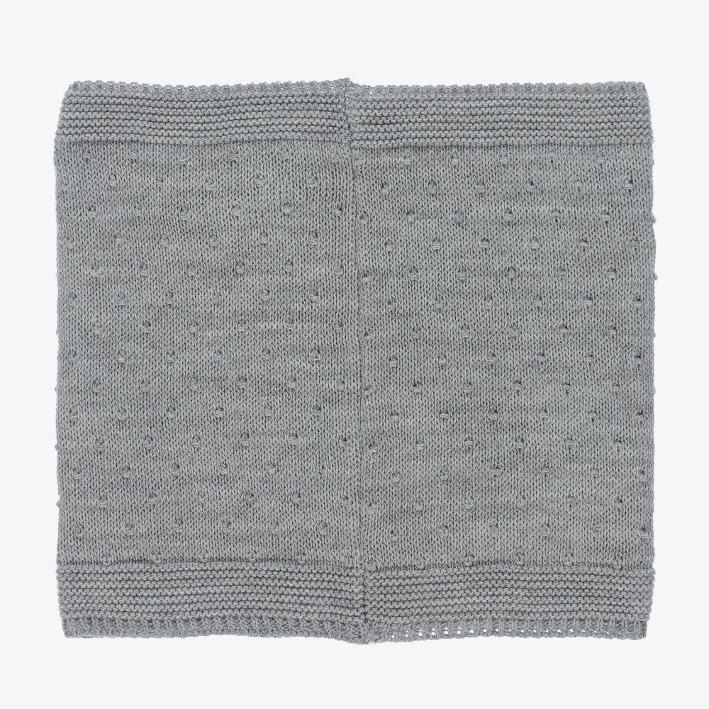Gorros Navarro-Grey Knitted Hat & Snood Set | Childrensalon Outlet