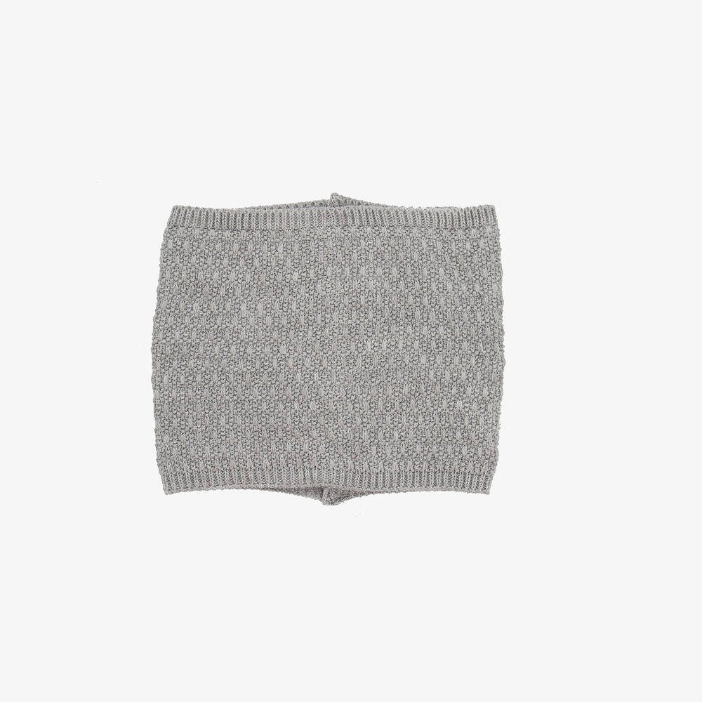 Gorros Navarro-Grey Knitted Hat & Snood Set | Childrensalon Outlet