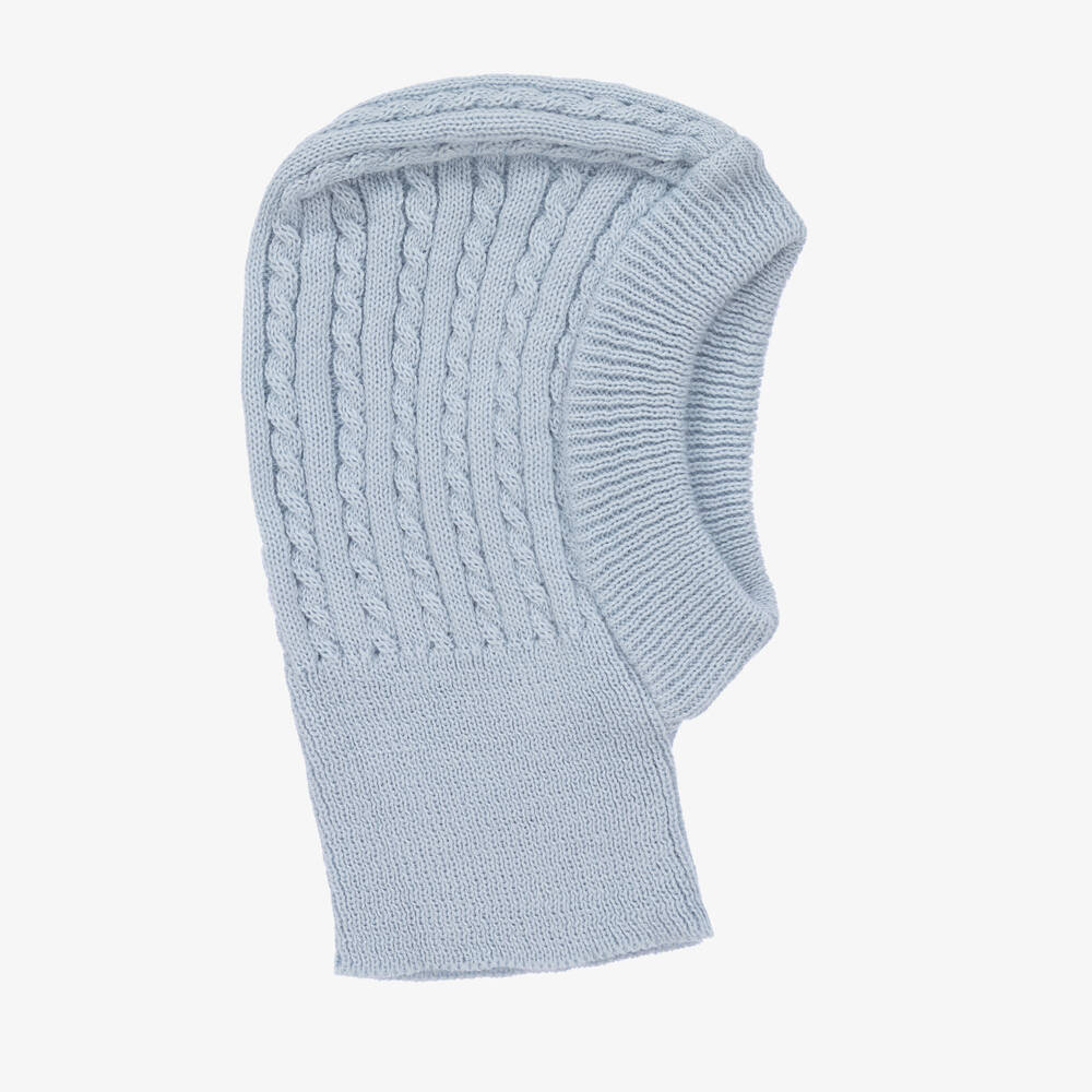 Gorros Navarro - Pale Blue Knitted Balaclava | Childrensalon