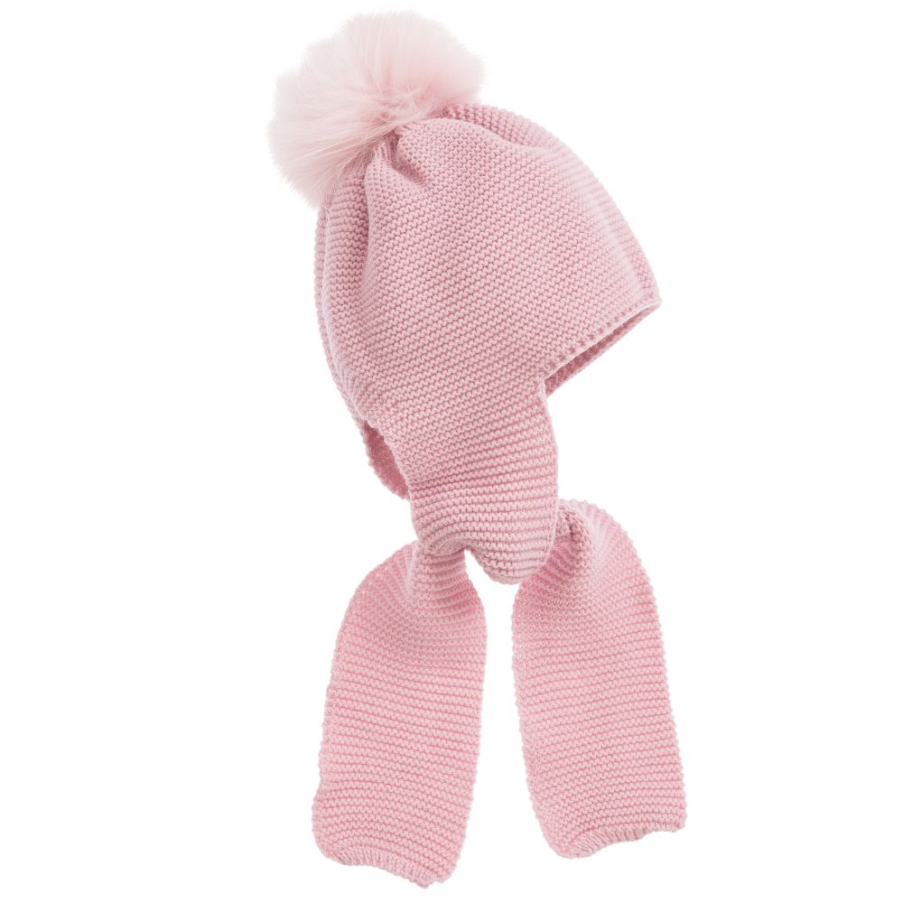 Gorros Navarro-Pink 2-in-1 Baby Hat & Scarf | Childrensalon Outlet