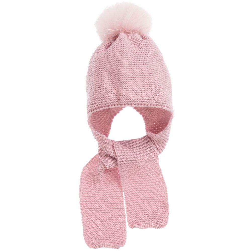 Gorros Navarro - Pink 2-in-1 Baby Hat & Scarf | Childrensalon