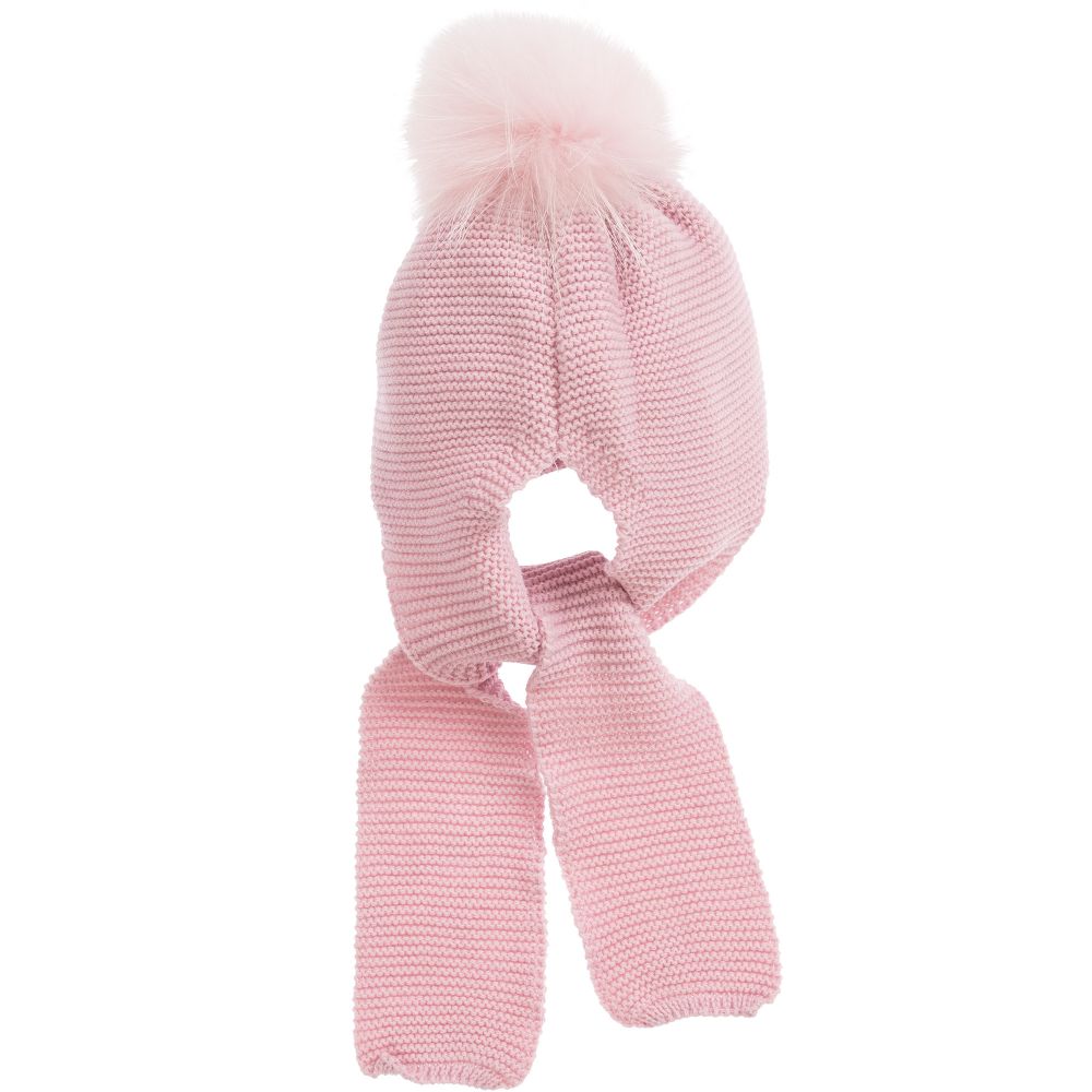 Gorros Navarro Pink 2 In 1 Baby Hat Scarf Childrensalon Outlet