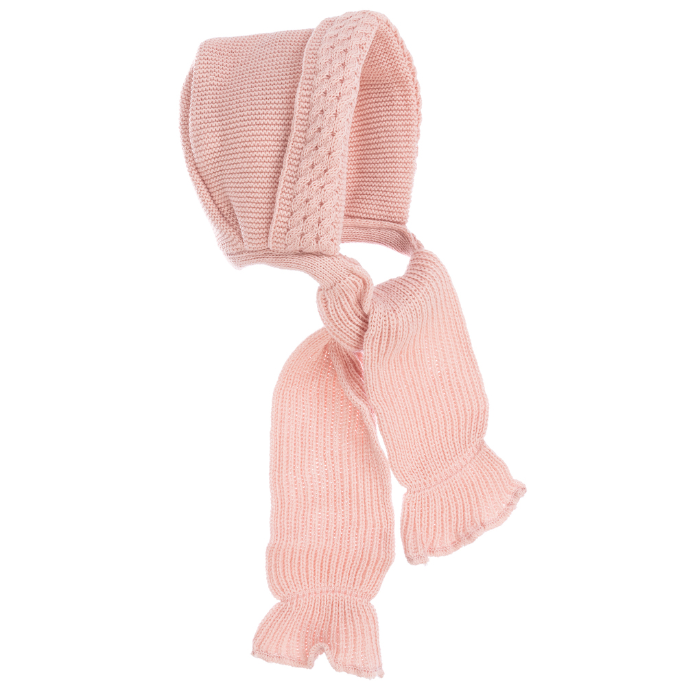 Gorros Navarro - Pink Baby Hat & Scarf  | Childrensalon