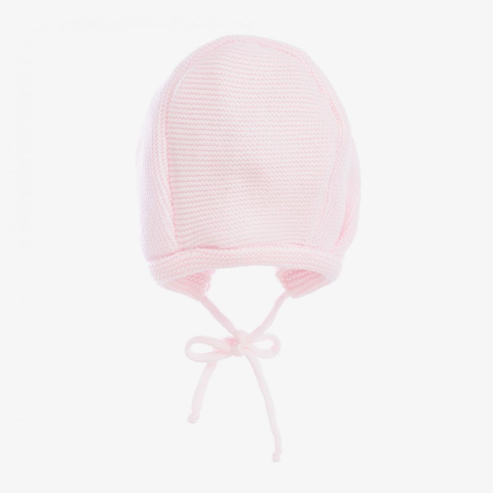 Gorros Navarro-Pink Knitted Bonnet | Childrensalon Outlet