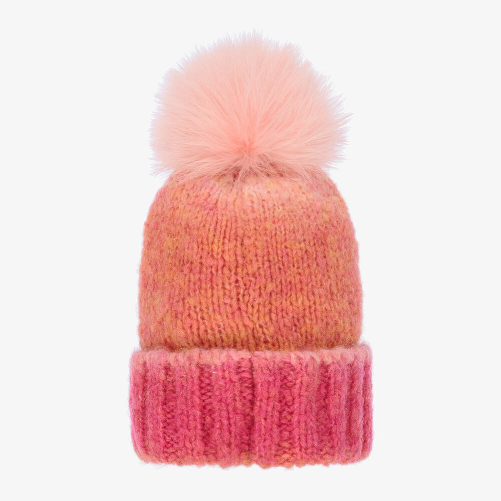 Gorros Navarro Pink & Orange Hat & Snood Set Childrensalon Outlet