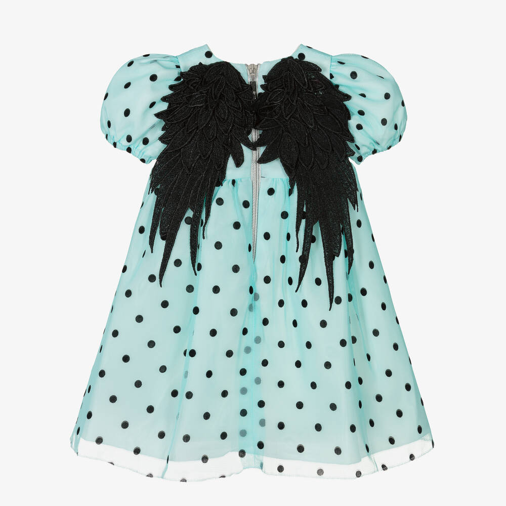 Graci-Голубое платье в горошек для малышек | Childrensalon Outlet