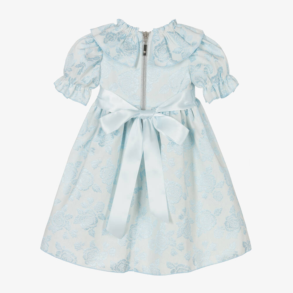 Graci-Голубое платье с цветами для малышек | Childrensalon Outlet