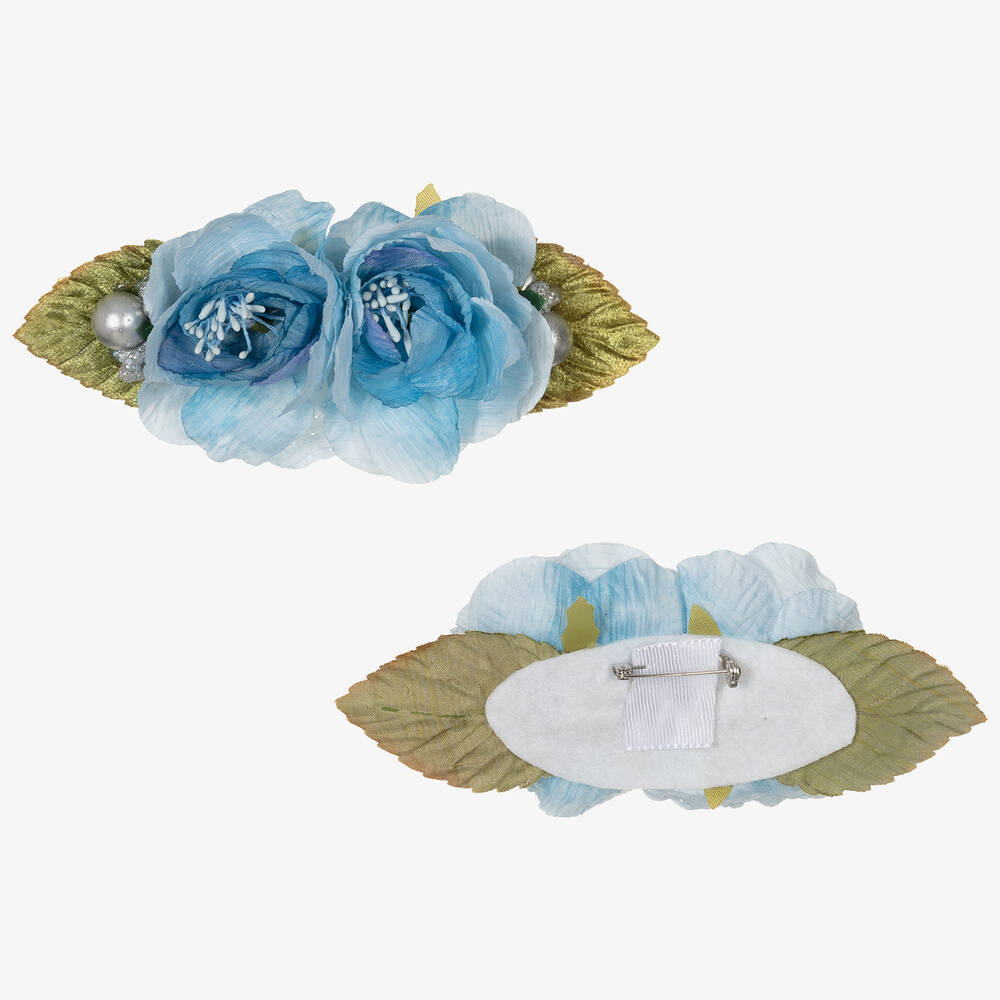 Graci-Голубое платье с цветами для малышек | Childrensalon Outlet