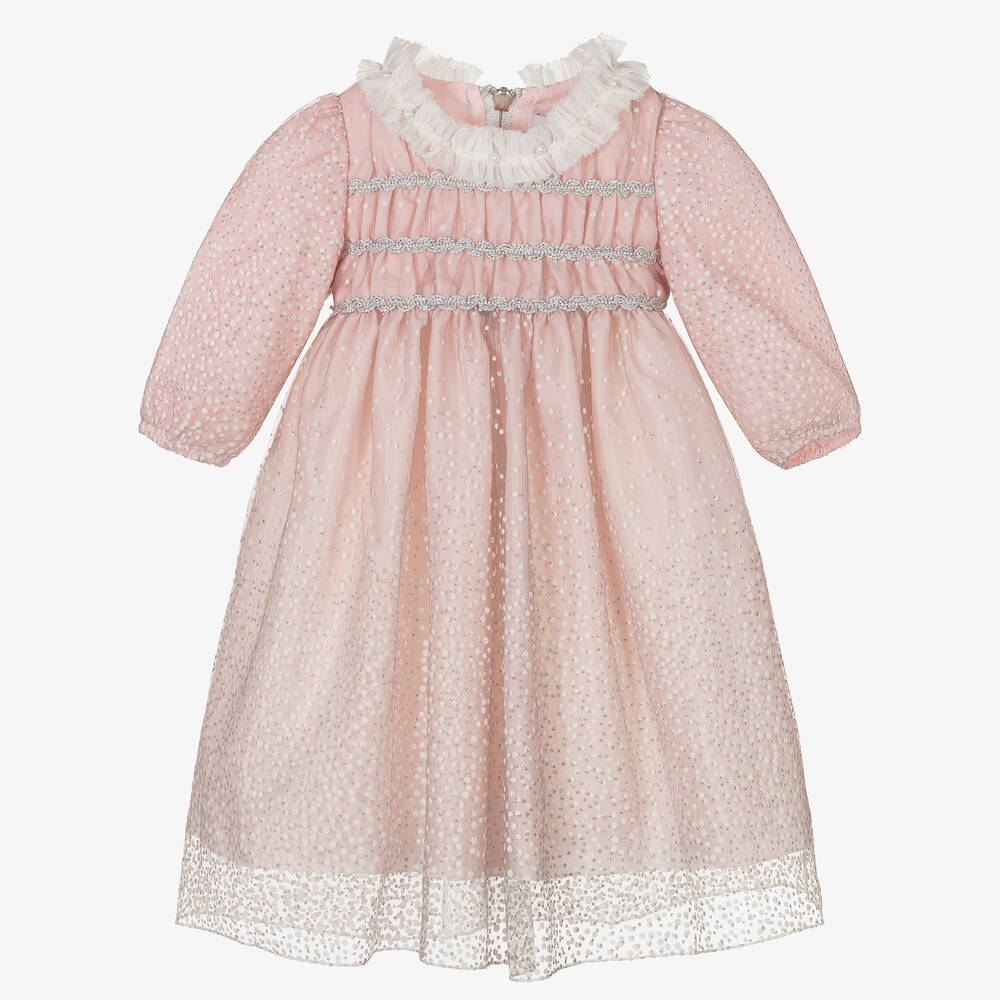 Graci - Rosa, gepunktetes Babykleid (M) | Childrensalon