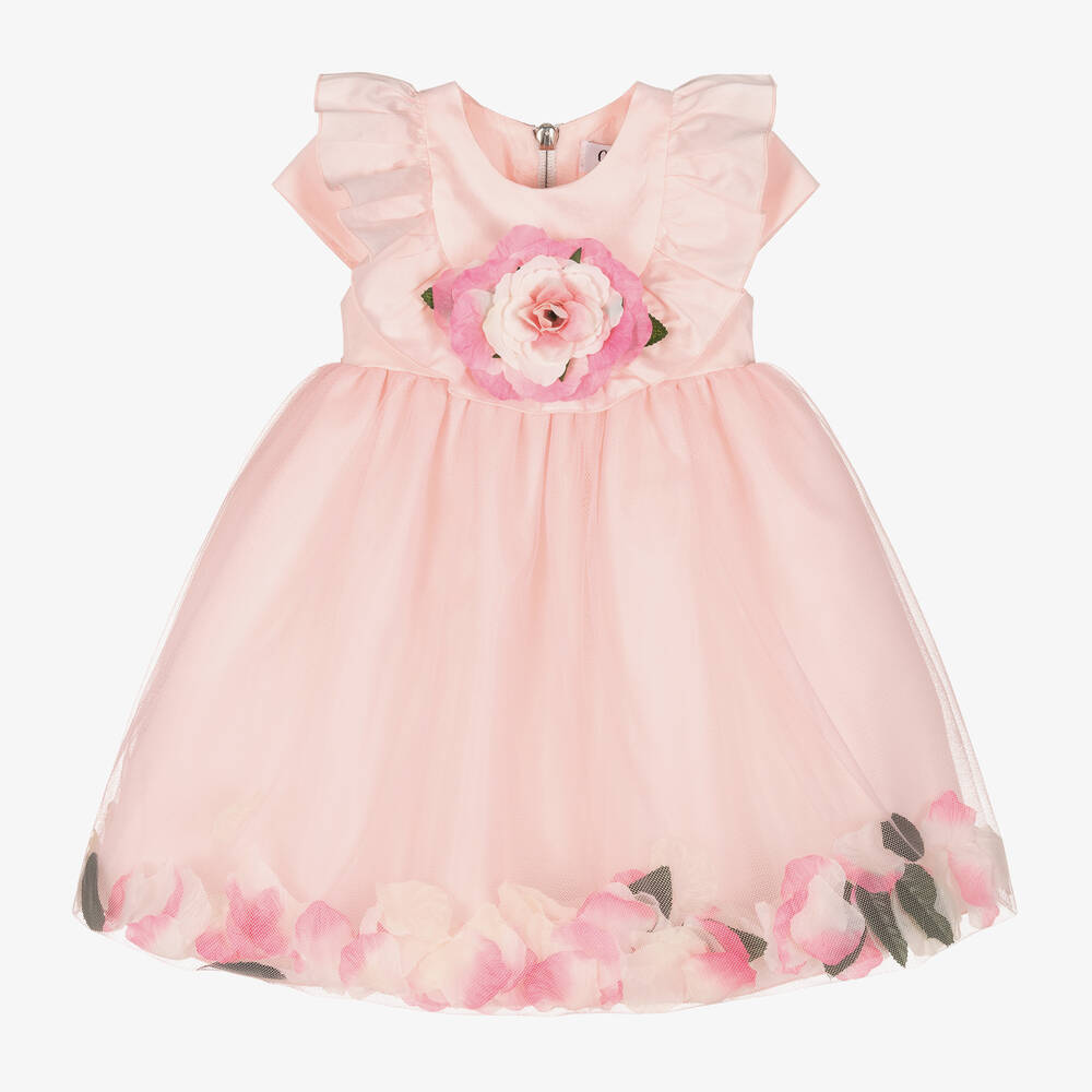 Graci - Baby Girls Pink Petal Dress | Childrensalon