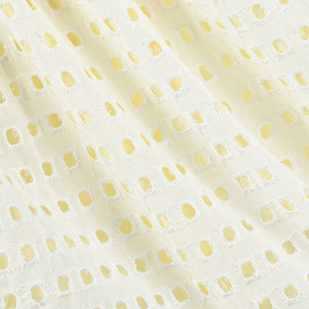 Graci-Baby Girls Yellow Embroidered Viscose Dress | Childrensalon Outlet
