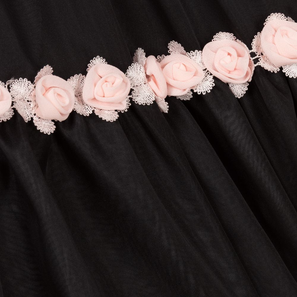 Graci-Черное шифоновое платье для девочек | Childrensalon Outlet