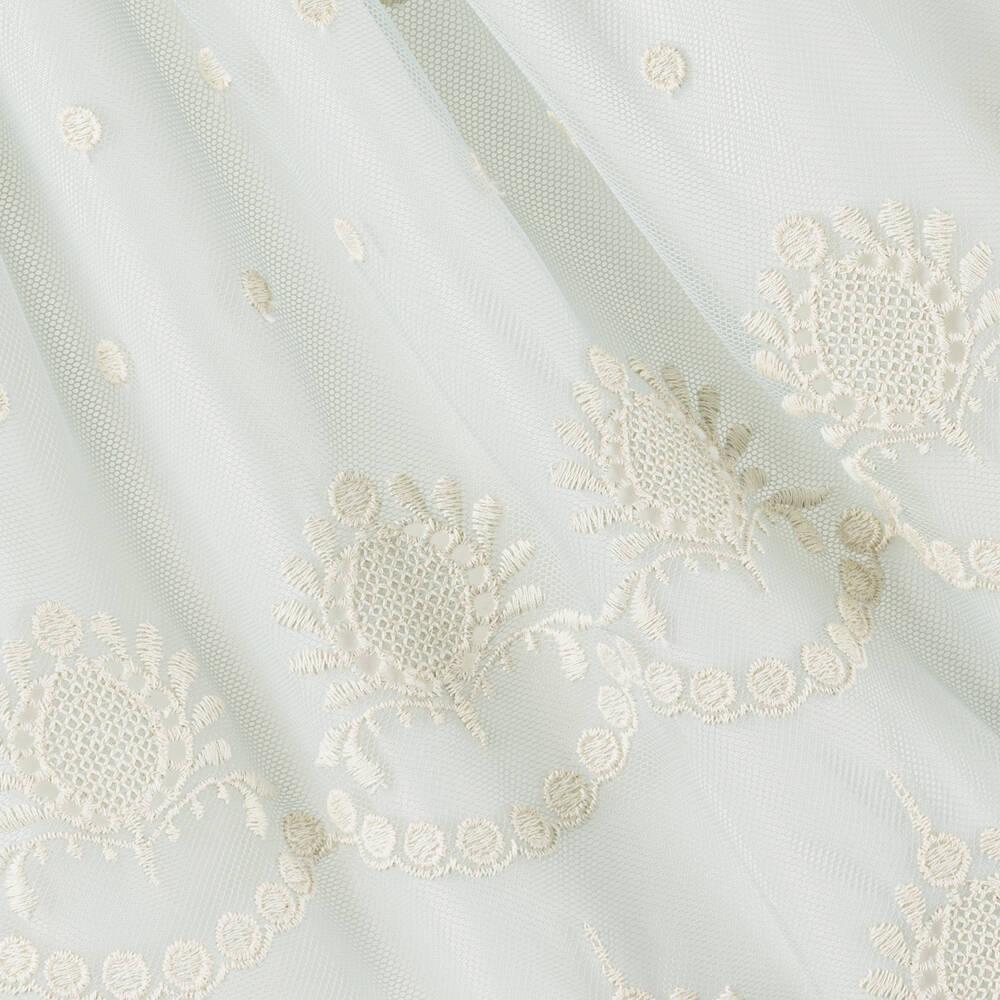 غراتسي-فستان أطفال بناتي قطن تول ودانتيل لون عاجي | Childrensalon Outlet