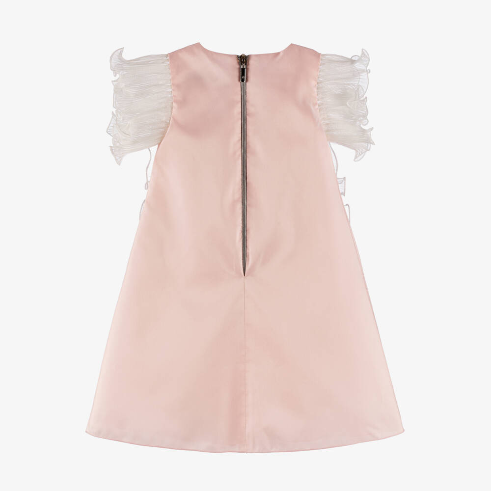 Graci-Платье из атласного тюля для девочек в нежно-розовом цвете | Childrensalon Outlet