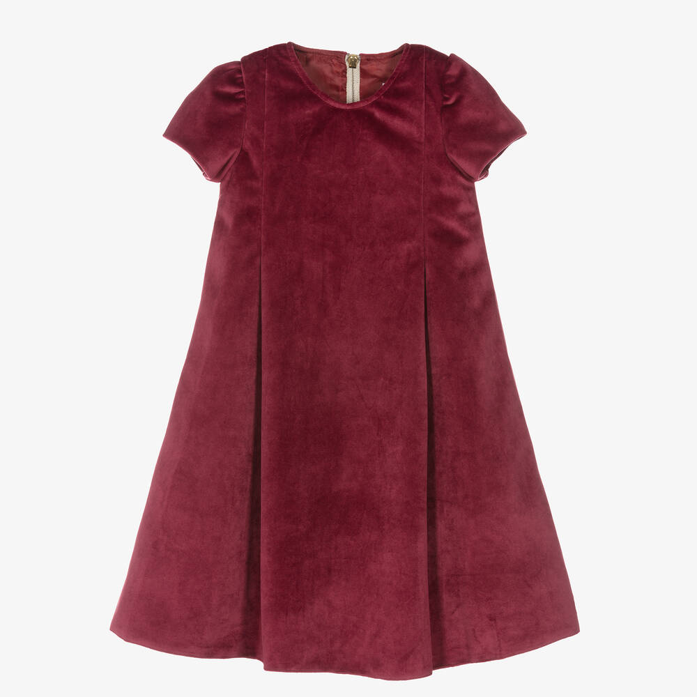 Graci-Girls Burgundy Red Velvet Dress | Childrensalon Outlet