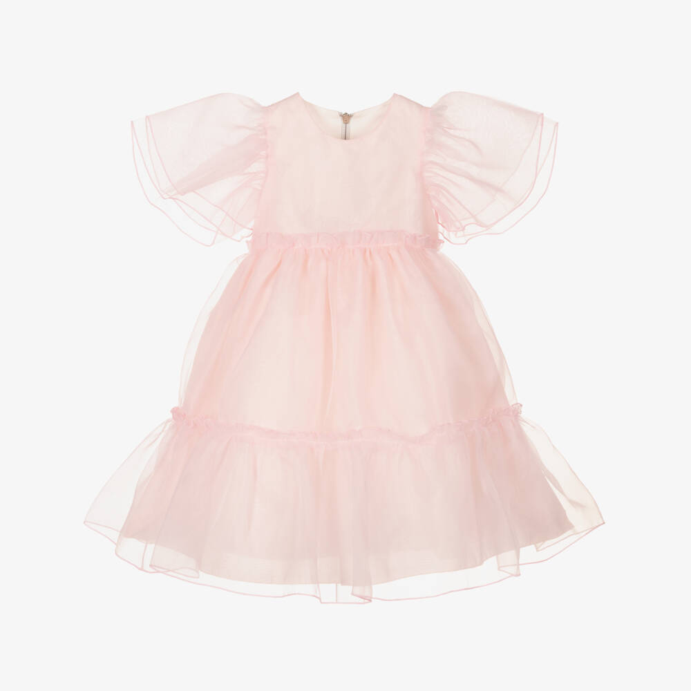 Graci-Girls Delicate Pink Organza Gown | Childrensalon Outlet