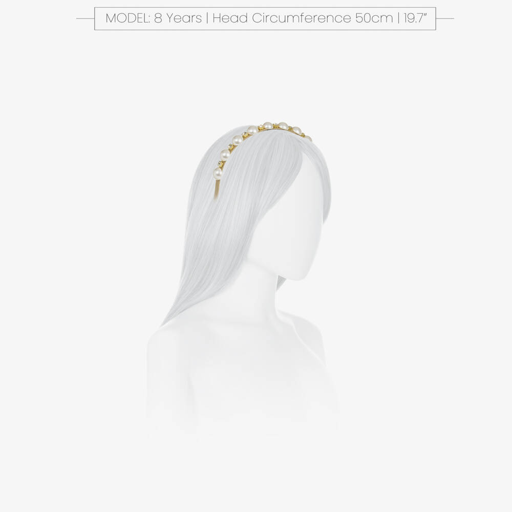 Graci-Girls Elegant Ivory Crystal Hairband | Childrensalon Outlet
