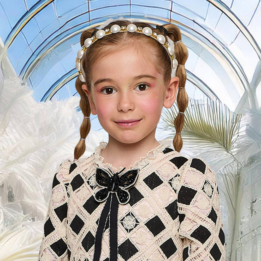 Graci-Girls Elegant Ivory Crystal Hairband | Childrensalon Outlet