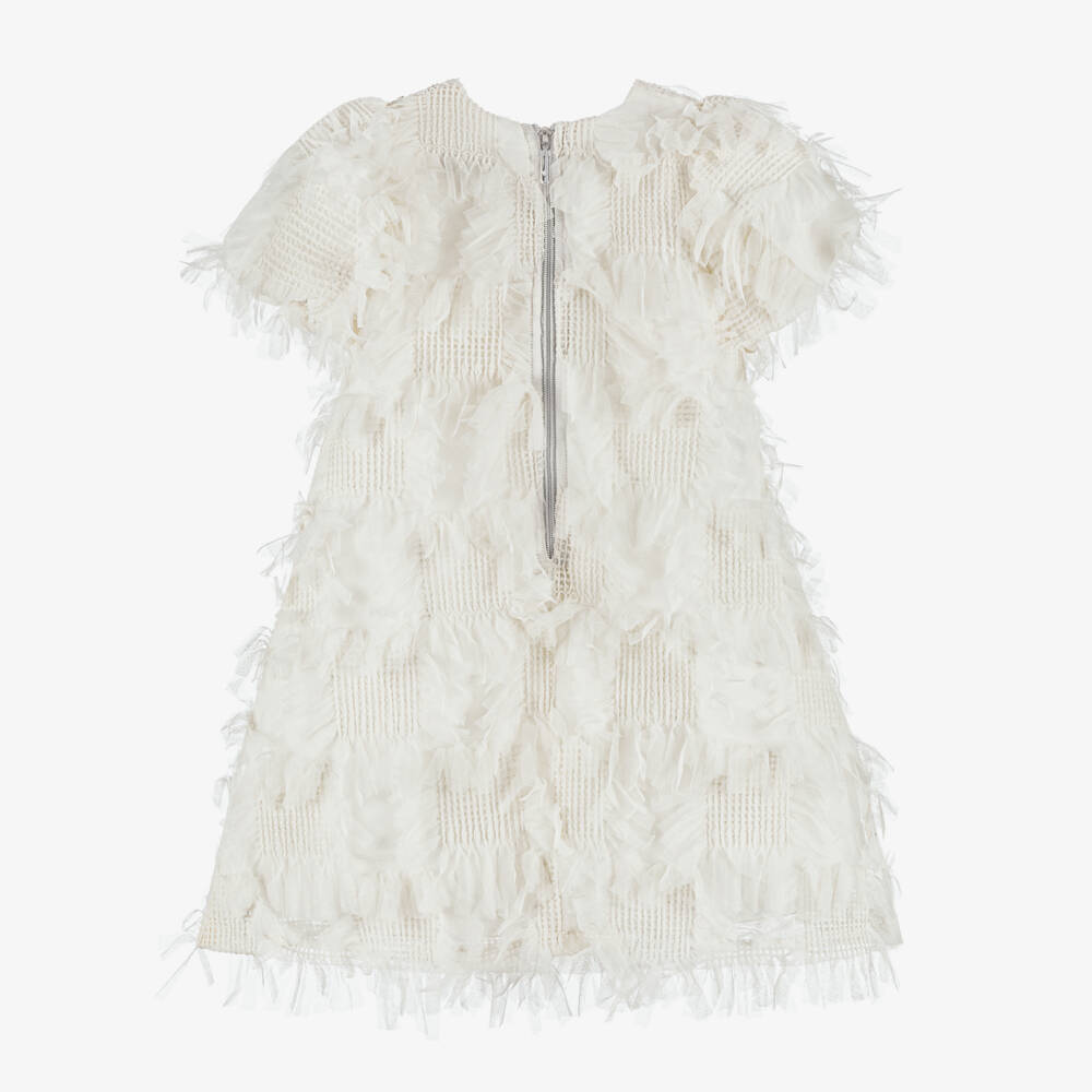 Graci-Элегантное кремовое платье из тюля для девочек | Childrensalon Outlet