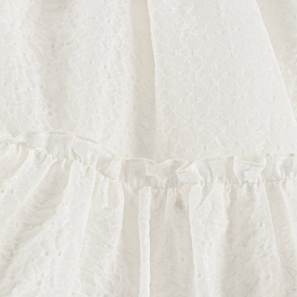 Graci-Girls Elegant White Floral Frock | Childrensalon Outlet