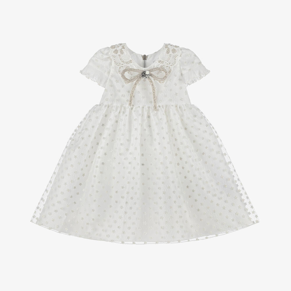 Graci-Girls Glitter Star Embellished Dress | Childrensalon Outlet