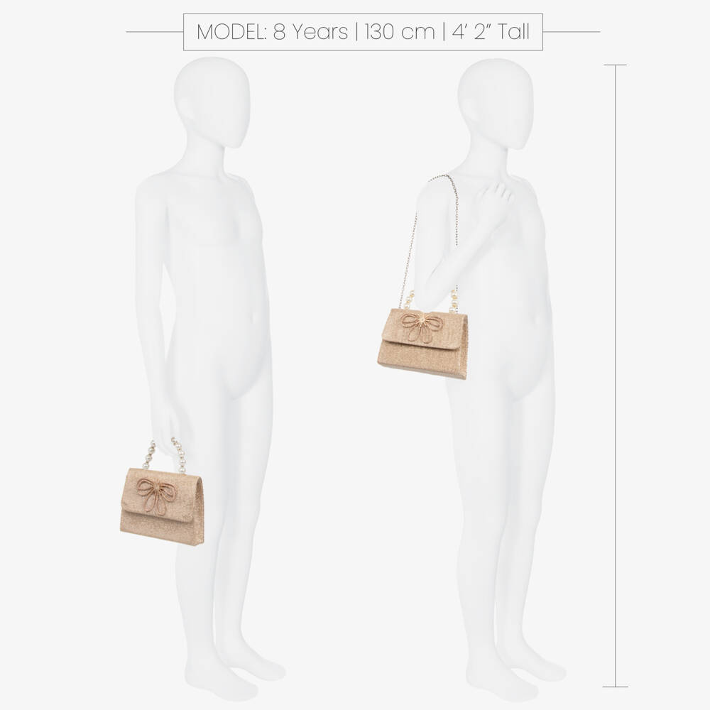 Graci-Сумка с золотым блеском и бантом для девочек | Childrensalon Outlet