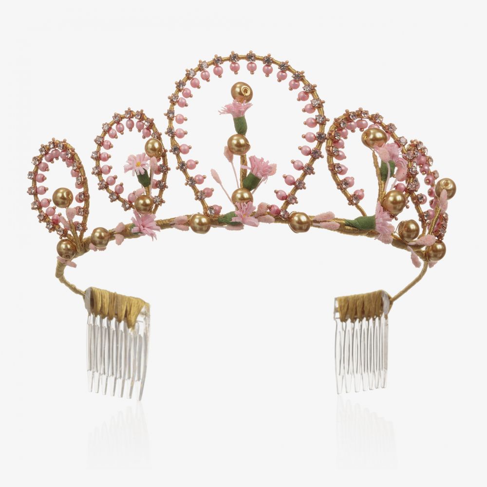 Graci - Girls Gold Crown Hairband | Childrensalon