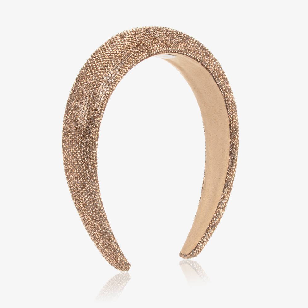 Graci-Girls Gold Diamanté Hairband | Childrensalon Outlet