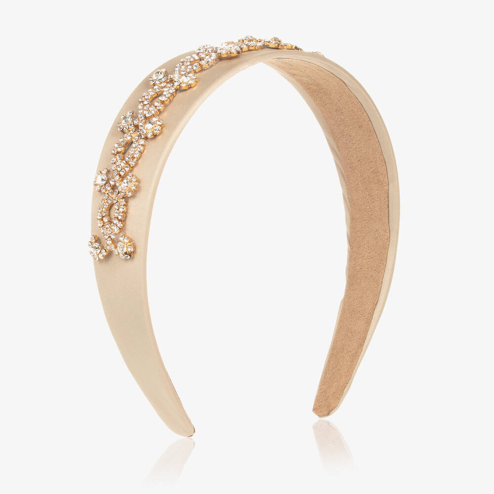 Graci-Girls Gold Diamanté Hairband | Childrensalon Outlet
