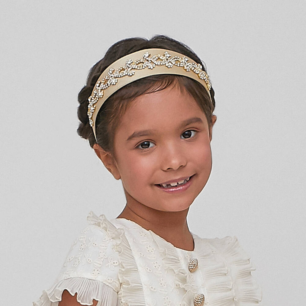 Graci-Золотистый ободок со стразами для девочек | Childrensalon Outlet