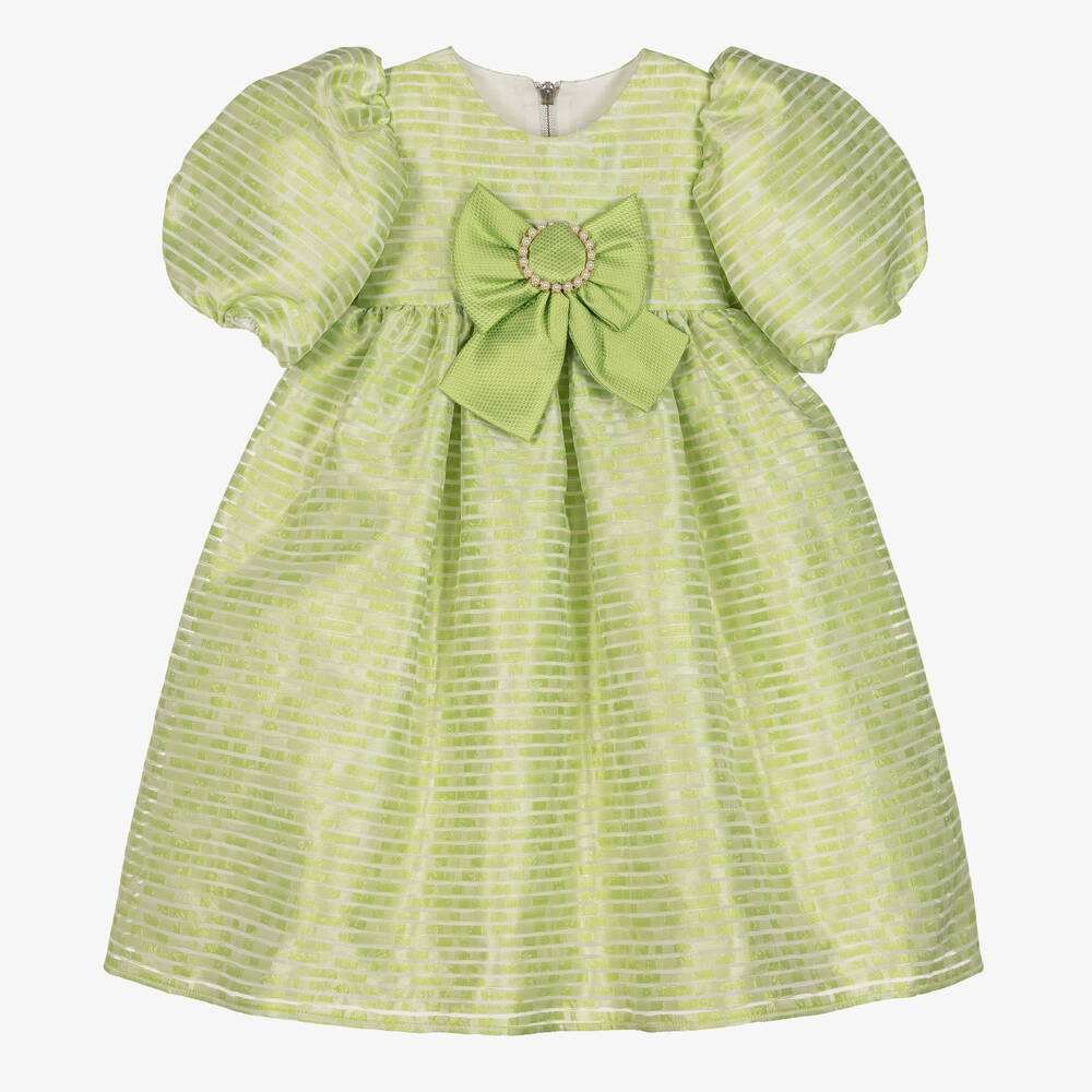 Graci - Зеленое платье из органзы  | Childrensalon