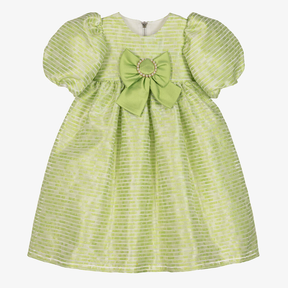Graci-Зеленое платье из органзы | Childrensalon Outlet