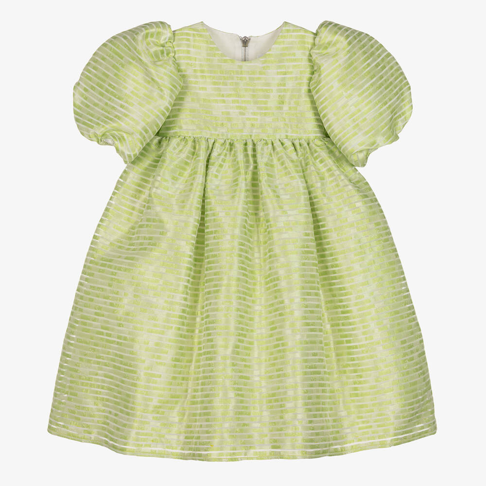 Graci-Зеленое платье из органзы | Childrensalon Outlet