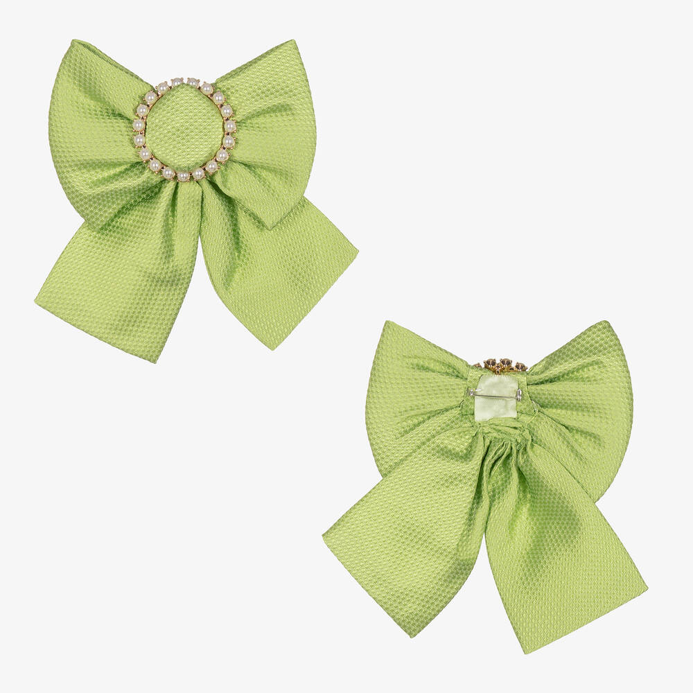 Graci-Зеленое платье из органзы | Childrensalon Outlet