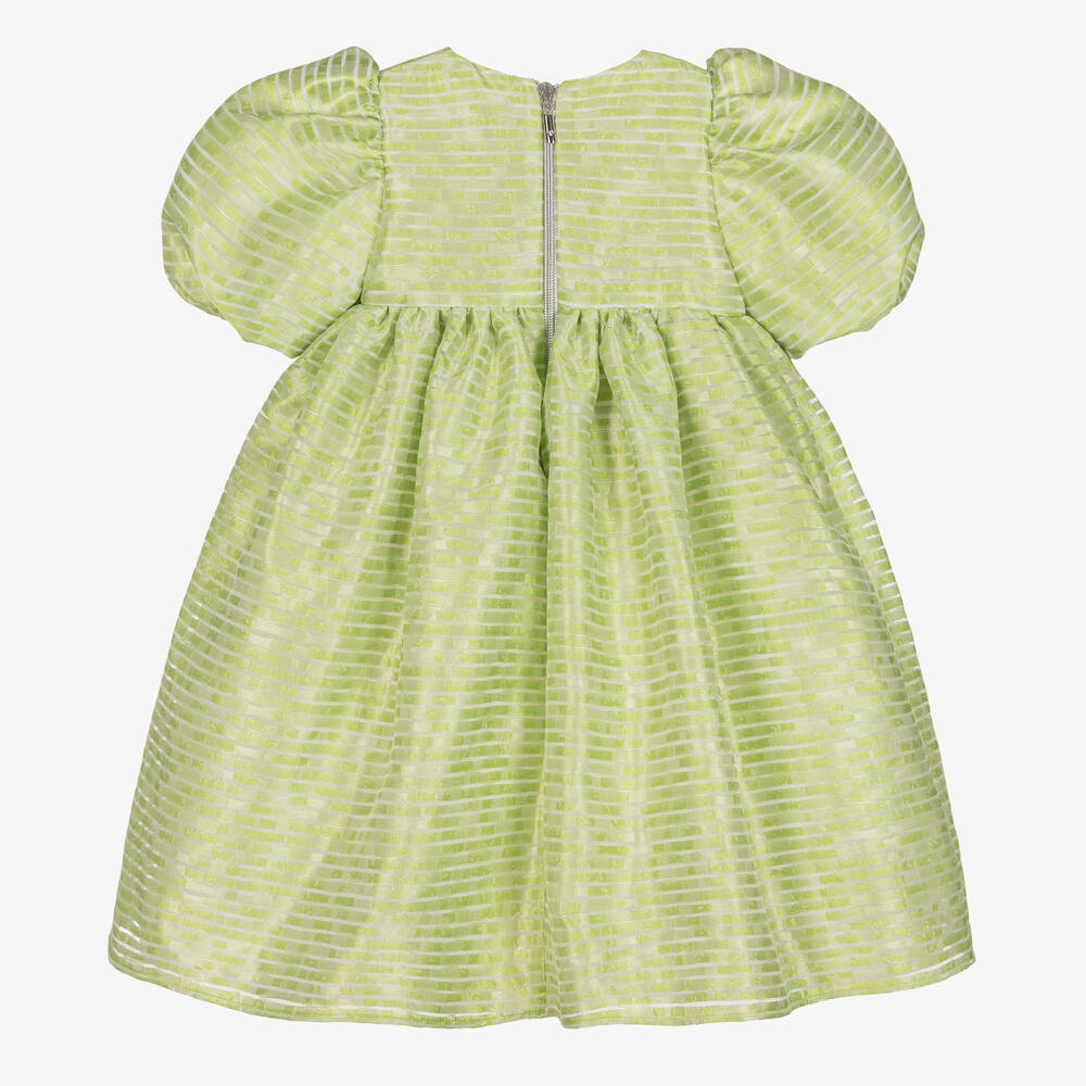 Graci-Зеленое платье из органзы | Childrensalon Outlet