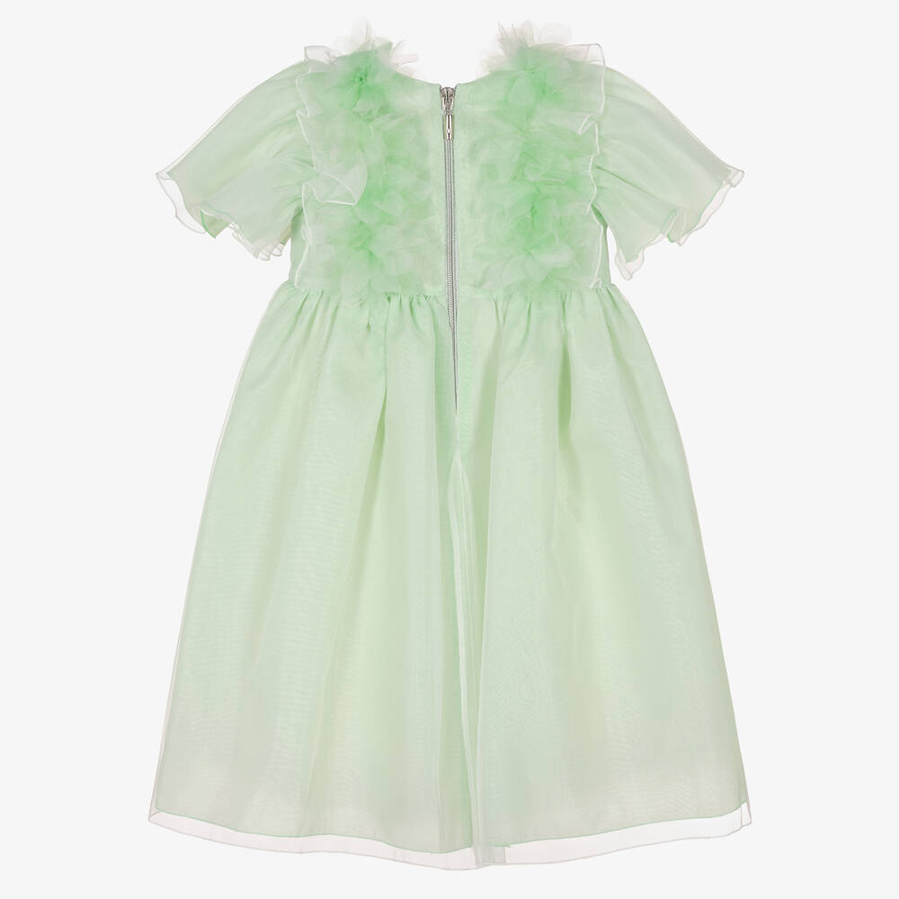 Graci-Зеленое платье из органзы | Childrensalon Outlet