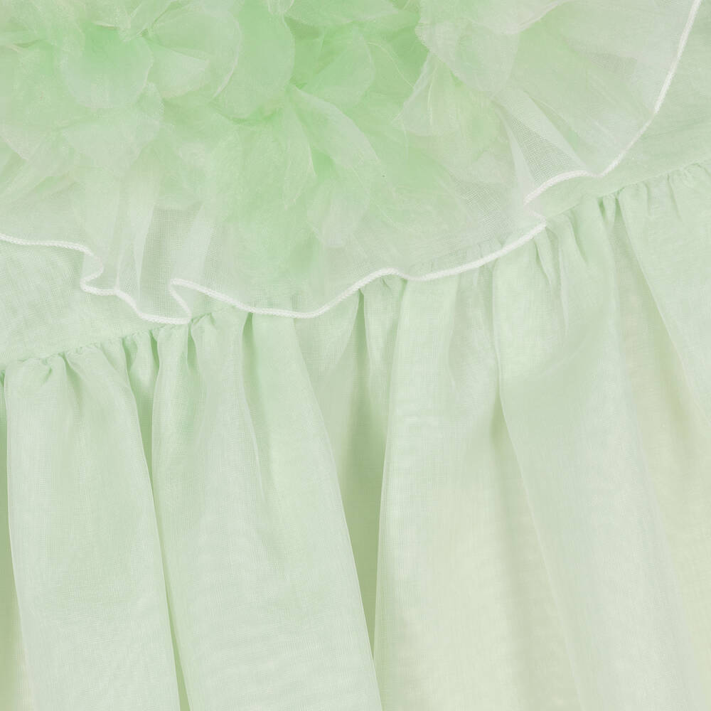 Graci-Зеленое платье из органзы | Childrensalon Outlet