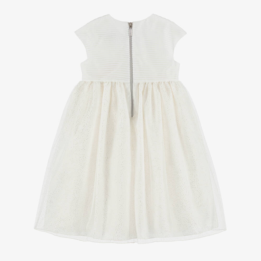 Graci-فستان بناتي عاجي أنيق من التول مع فيونكة | Childrensalon Outlet