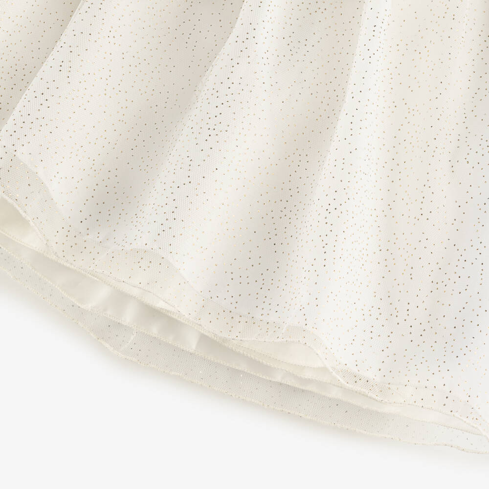 Graci-فستان بناتي عاجي أنيق من التول مع فيونكة | Childrensalon Outlet