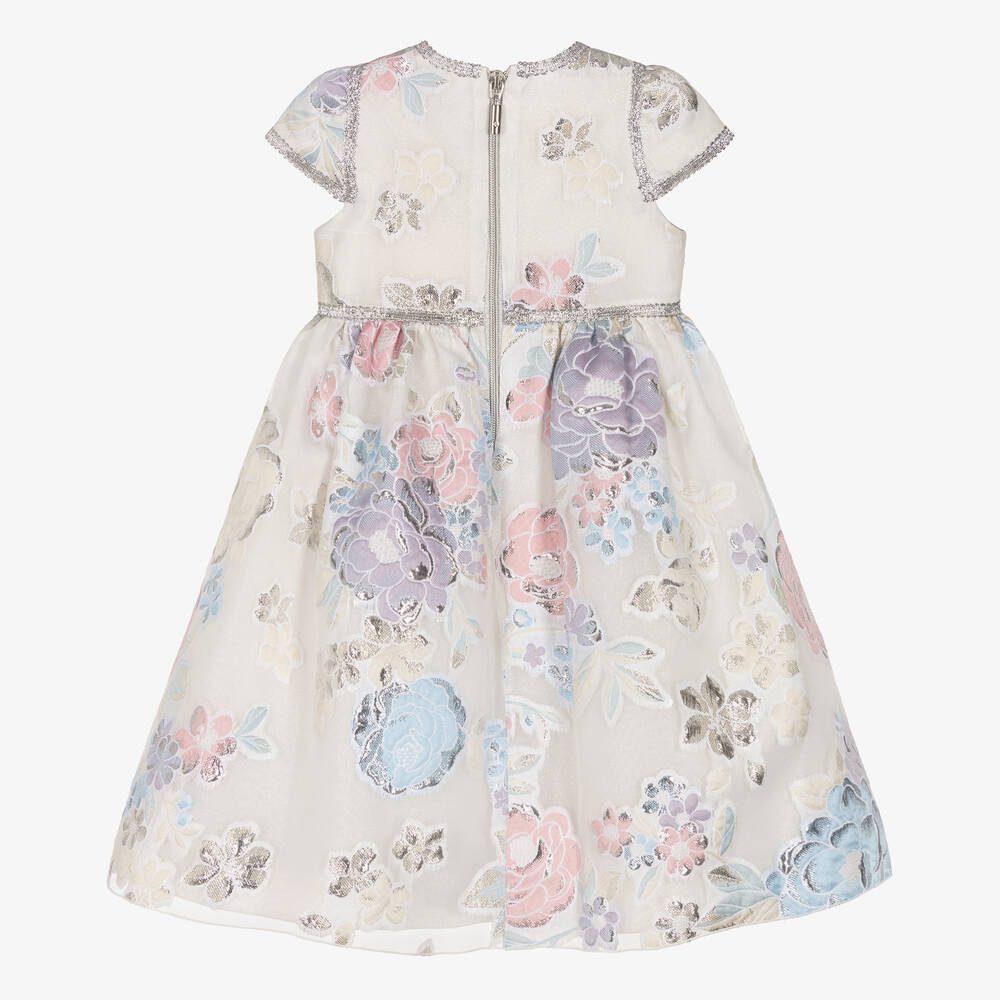 Graci-Girls Ivory Floral Chiffon Dress | Childrensalon Outlet
