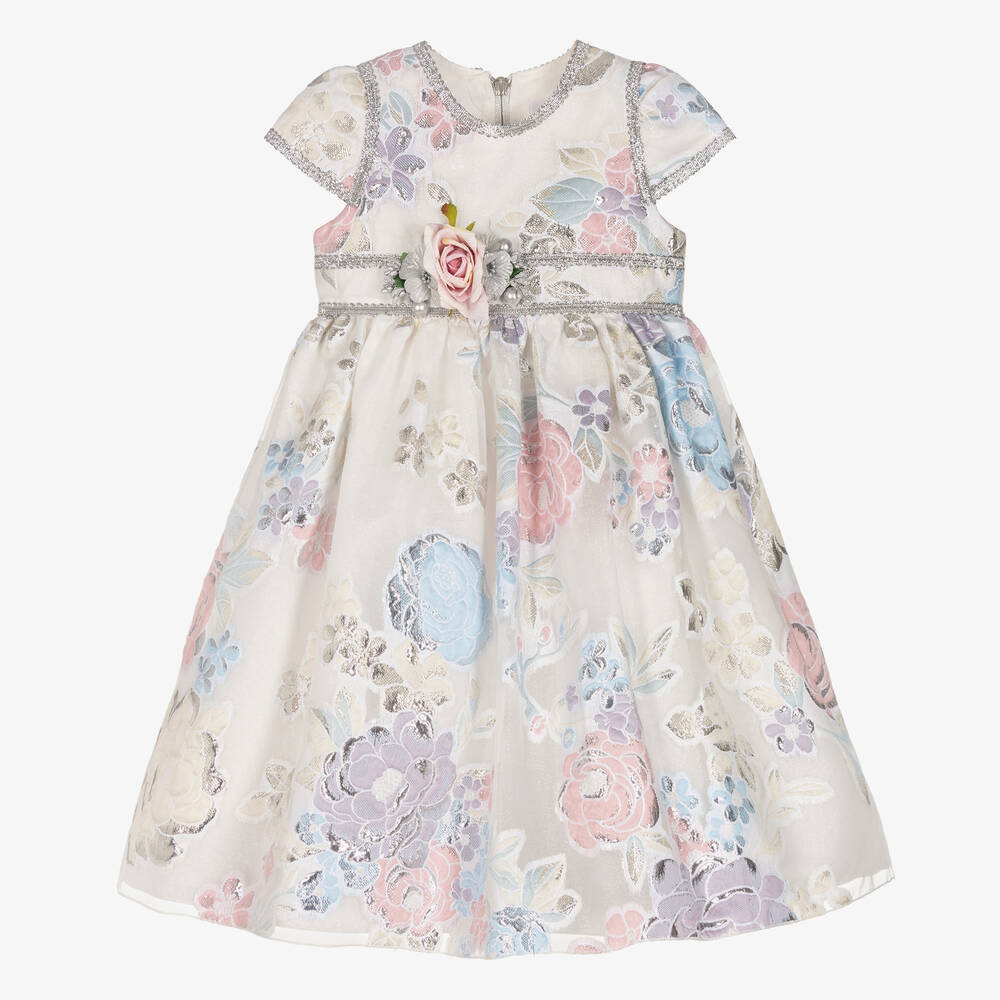 Graci - Кремовое шифоновое платье с цветами | Childrensalon
