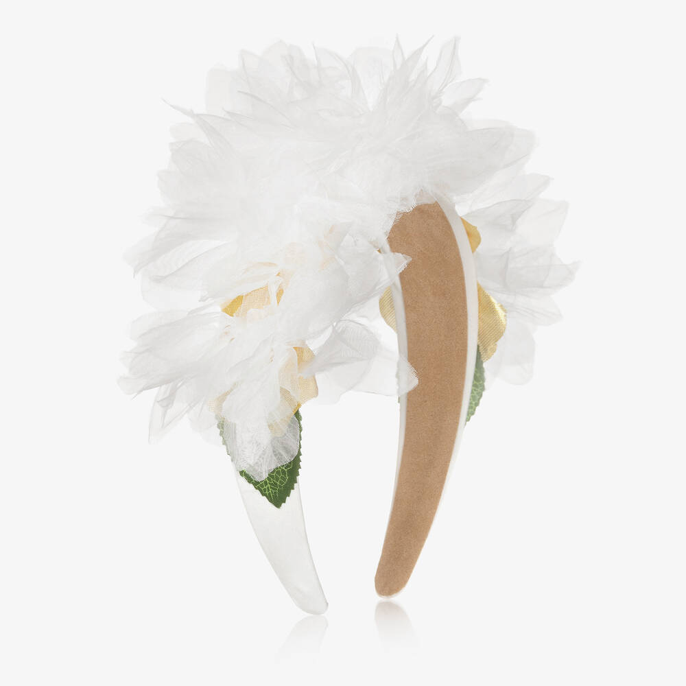 Graci - Кремовый ободок с цветами | Childrensalon