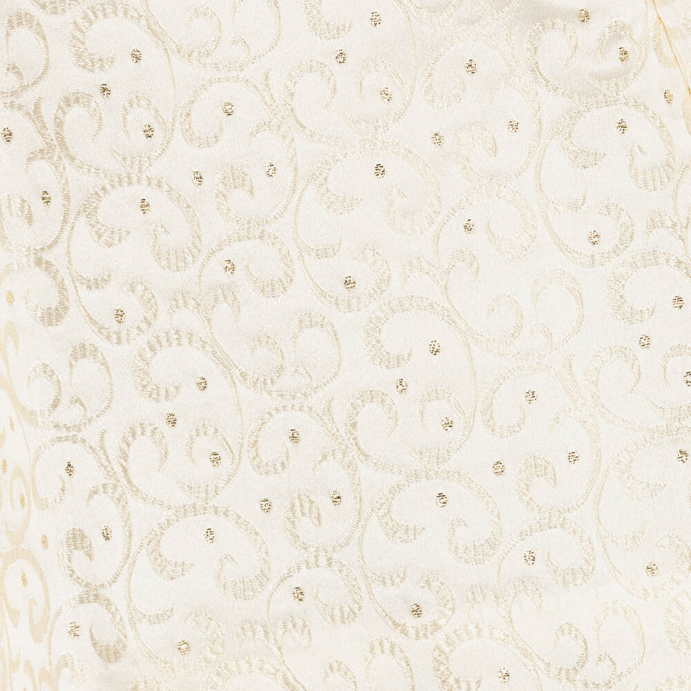 Graci-Кремовое жаккардовое платье с воротником | Childrensalon Outlet