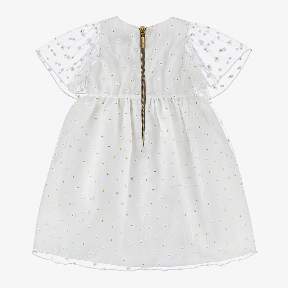 Graci-Girls Ivory Tulle Daisy Dress | Childrensalon Outlet
