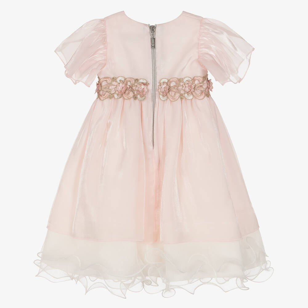 Graci-Girls Pale Pink Organza Dress | Childrensalon Outlet
